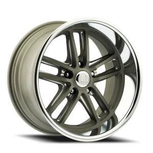 Resto R103 Maverick Wheel 22x10.5 5x120.65 Milled Textured Gunmetal w/ Diamond Cut Lip 12mm - FREE T-SHIRT INCLUDED!