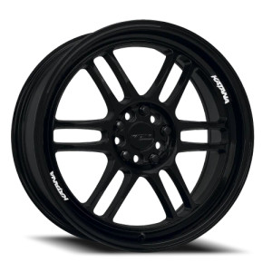 Katana Kr02 Wheel 17x7.5 5x108 & 5x114.3 Matte Black 40mm - FREE T-SHIRT INCLUDED!