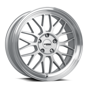 Katana Kr06 Wheel 18x8 5x120 Gloss Silver Machined Lip 40mm|KR06-188045GSL