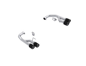 MBRP 2.5in Axle-Back Dual Rear Exit Quad Tips. T304 CF | BKSJ S72813CF