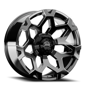 Torque Tw423C Stance Wheels Rims 20x9 8x170 Gloss Black W/ Milled Spokes 0mm | TW423C-2090871300