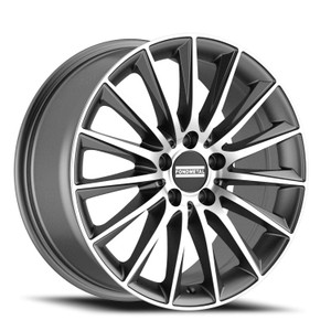 Fondmetal Aidon Wheels Rims 19x9 5x112 Gloss Titanium Machined 44mm | FMI04-19905112P44GTM