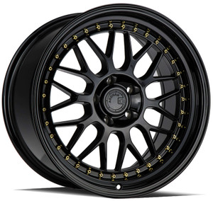 Aodhan Ah02 Wheels Rims 19x8.5 5x120 Gloss Black W/ Gold Rivets 35mm | AH021985512035GB