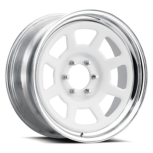 Us Dlux Wheels Rims 17x12 8x165.1 Chrome And Gloss White 0mm | 450-8280