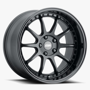 Esr Cs12 Wheels Rims 18x10.5 5x114.3 Matte Black W/ Gloss Black Lip 22mm | 80551422 CS12MBLK-BL