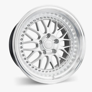 Esr Sr01 Wheels Rims 18x8.5 5x115 Hyper Silver W/ Machined Lip 30mm | 88551430 SR01HS-ML 5X115