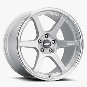 Esr Apx6 Wheels Rims 19x10.5 5x114.3 Hyper Silver W/ Machined Lip 22mm | 90551422 APX6HS-ML
