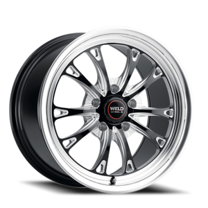 Weld Street Performance Belmont Drag Wheels Rims 15x10 5x115 Gloss Black Milled 22mm | S157B0071P22