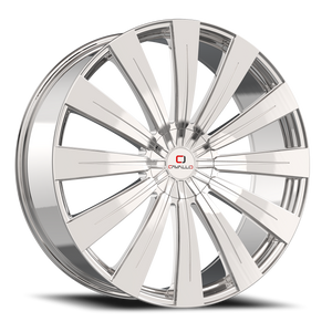 Cavallo Clv-49 Wheel 22x9.5 6x135 & 6x139.7 Nano Chrome 25mm | CLV-49229561351397+25NC
