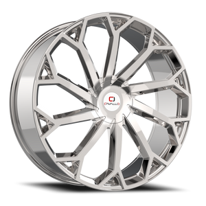 Cavallo Clv-51 Wheel 22x9.5 5x115 & 5x120 Nano Chrome 15mm | CLV-5122955115120+15NC