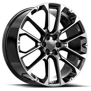 O.E. Revolution G-40 22x9 6x139.7 Black Machined 31mm Wheels