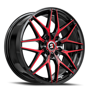 Spec-1 Sp-60 Wheel 17x7.5 5x112 & 5x114.3 Gloss Black & Red Machined 42mm | SP-6017753642BMR