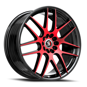 Spec-1 Sp-65 Wheel 20x8.5 5x100 & 5x114.3 Gloss Black & Red Machined 38mm | SP-6520852338BMR