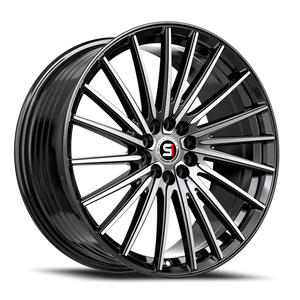 Spec-1 Sp-68 Wheel 17x7.5 5x110 & 5x114.3 Gloss Black & Machined 42mm | SP-6817753542BM