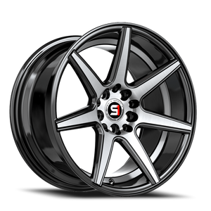 Spec-1 Sp-73 Wheel 17x7.5 5x112 & 5x114.3 Gloss Black & Machined & Undercut 42mm | SP-7317753642BMU