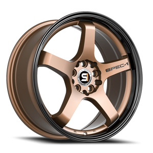 Spec-1 Spt-31 Wheel 17x7.5 5x114.3 & 5x120 Matte Bronze & Black Lip 42mm | SPT-3117753842MZBL