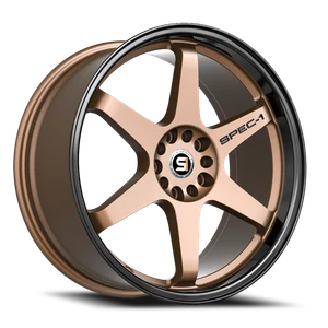 Spec-1 Spt-33 Wheel 18x8.5 5x100 & 5x114.3 Matte Bronze & Black Lip 38mm | SPT-3318852338MZBL