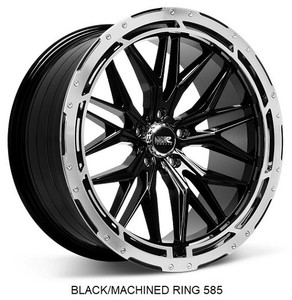 Xxr 585 Wheels Rims 20x8.5 5x114.3 Black W/ Machined Ring 35mm | 585086521