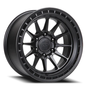 Lock Offroad Baja Wheels Rims 17x8 5x120 Matte Black W/ Matte Black Ring 40mm | BAJA-7845MB