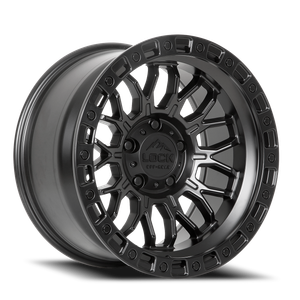 Lock Offroad Combat Wheels Rims 17x9 6x135 Matte Black W/ Matte Black Ring 1mm | COMBAT-7963MB