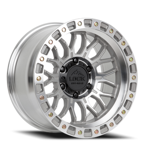 Lock Offroad Combat Wheels Rims 20x9 6x135 Machined W/ Clear Coat 0mm | COMBAT-2963MC