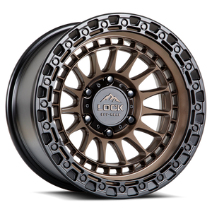 Lock Offroad Mojave Wheels Rims 17x9 8x165.1 Matte Bronze W/ Matte Black Ring -12mm | MOJAVE-7986MRMBR12N