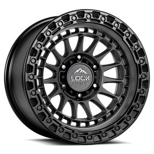 Lock Offroad Mojave Wheels Rims 17x9 8x165.1 Matte Grey W/ Matte Black Ring 1mm | MOJAVE-7986MGMBR