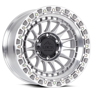 Lock Offroad Mojave Wheels Rims 17x8.5 6x139.7 Machined W/ Clear Coat 25mm | MOJAVE-78569MC