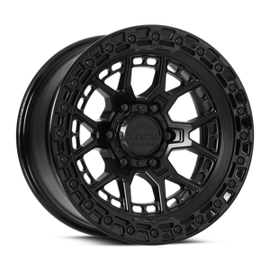Lock Offroad Commando Wheels Rims 17x9 6x135 Matte Black W/ Gloss Black Ring 0mm | COMMANDO-7963GB