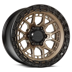 Lock Offroad Commando Wheels Rims 17x9 5x127 Matte Bronze W/ Matte Black Ring -12mm | COMMANDO-7957MRMBR12N