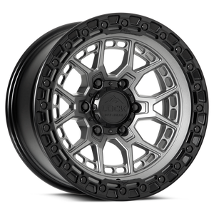 Lock Offroad Commando Wheels Rims 17x9 5x127 Matte Grey W/ Matte Black Ring 0mm | COMMANDO-7957MGMBR