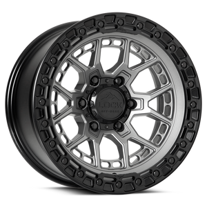 Lock Offroad Commando Wheels Rims 20x9 6x139.7 Matte Grey W/ Matte Black Ring 0mm | COMMANDO-2969MGMBR