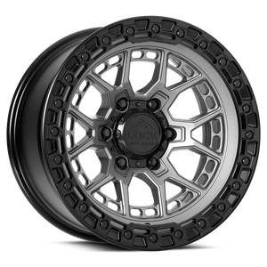 Lock Offroad Commando Wheels Rims 20x10 6x135 Matte Grey W/ Matte Black Ring 18mm | COMMANDO-2163MGMBR
