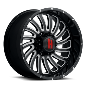 Havok 111 Wheels Rims 20x12 6x135 Black Milled W/ Machined Rivets -44mm | WHKW111S34O02P023F051C23