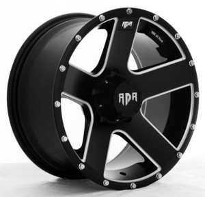 Red Dirt Road RD07 Wheels Rims 17x9 5x127 Matte Flat Black Milled W/ Machined Rivets 12mm | WRD2007S14O10P015F205C18