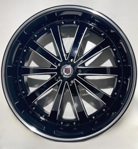 Redsport Rs77 Wheel 20x8.5 5x120 Black Milled w/ Milled Lip 20mm ~