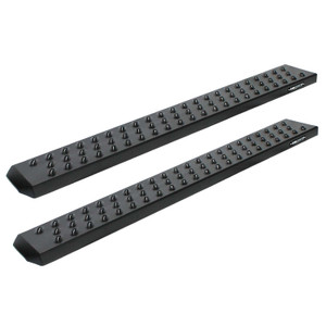 Raptor Series 6.5 in Sawtooth Slide Track Running Boards Black Textured Aluminum | CYC 2101-0016BT