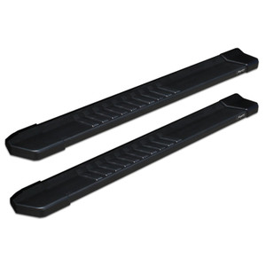 Raptor Series 6 in OEM Style Slide Track Running Boards Black Textured Aluminum | CYC 1701-0017BT