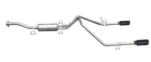 Gibson Performance Black Elite Cat-Back Dual Split Exhaust System; Stainless | BFBL 65586B