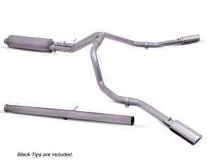 Gibson Performance Black Elite Cat-Back Dual Extreme Exhaust System; Stainless | BFBL 65714B