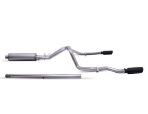 Gibson Performance Black Elite Cat-Back Dual Split Exhaust System; Stainless | BFBL 65699B