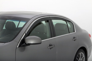 Husky Liners Low Profile Ventvisor Deflector; Smoke with Chrome Trim; Outside Mount; 6 pc | BBVR 2886003