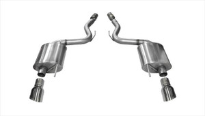 Corsa Performance Exhaust 3.0" Axle-Back Dual Rear Exit with Single 4.0" Polished Pro-Series Tips | COR 14329