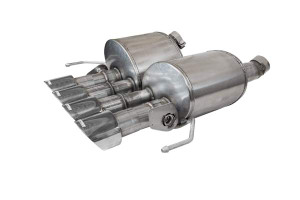 Corsa Performance Exhaust 2.75" Valve-Back w Dual Mode NPP; Dual Rear Exit with Quad 4.5" Polished Pro-Series Tips | COR 14776