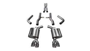 Corsa Performance Exhaust 2.75" Cat-Back Dual Rear Exit with Twin 3.5" Polished Pro-Series Tips | COR 14989
