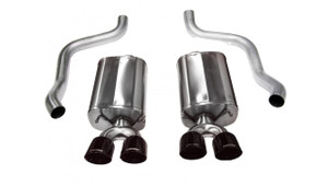 Corsa Performance Exhaust 2.5" Axle-Back Dual Rear Exit with Twin 3.5" Black PVD Pro-Series Tips | COR 14108BLK