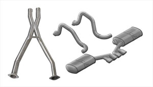 Corsa Performance Exhaust 2.5" Cat-Back Dual Rear Exit with Tigershark 3.5" Polished Pro-Series Tips | COR 14139CB