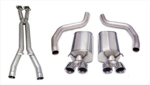 Corsa Performance Exhaust 3.0" Cat-Back Dual Rear Exit with Twin 4.0" Polished Pro-Series Tips | COR 14164CB1
