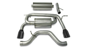 Corsa Performance Exhaust 3.0" Cat-Back Dual Rear Exit with Single 4.0" Black PVD Pro-Series Tips | COR 14212BLK