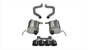 Corsa Performance Exhaust 2.75" Axle-Back Dual Rear Exit with Quad 4.5" Black PVD Pro-Series Tips | COR 14768BLK